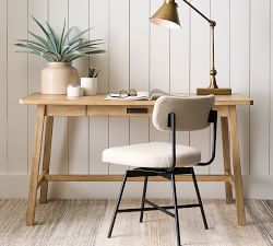 Maison Upholstered Swivel Desk Chair