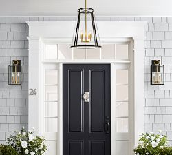 Manor Outdoor Glass &amp; Iron Sconce (19'')