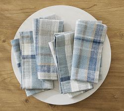 Montecito Plaid Cotton/Linen Napkins - Set of 4