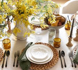 Pumpkin Stoneware Appetizer Plates - Set of 4