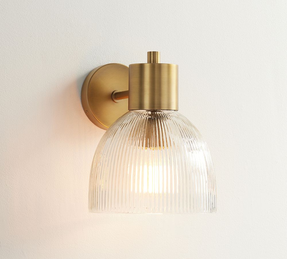 Valerie Ribbed Glass Sconce (12&quot;)