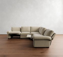 Big Sur Roll Arm Power Reclining L-Shaped Sectional (122&quot;-134&quot;)
