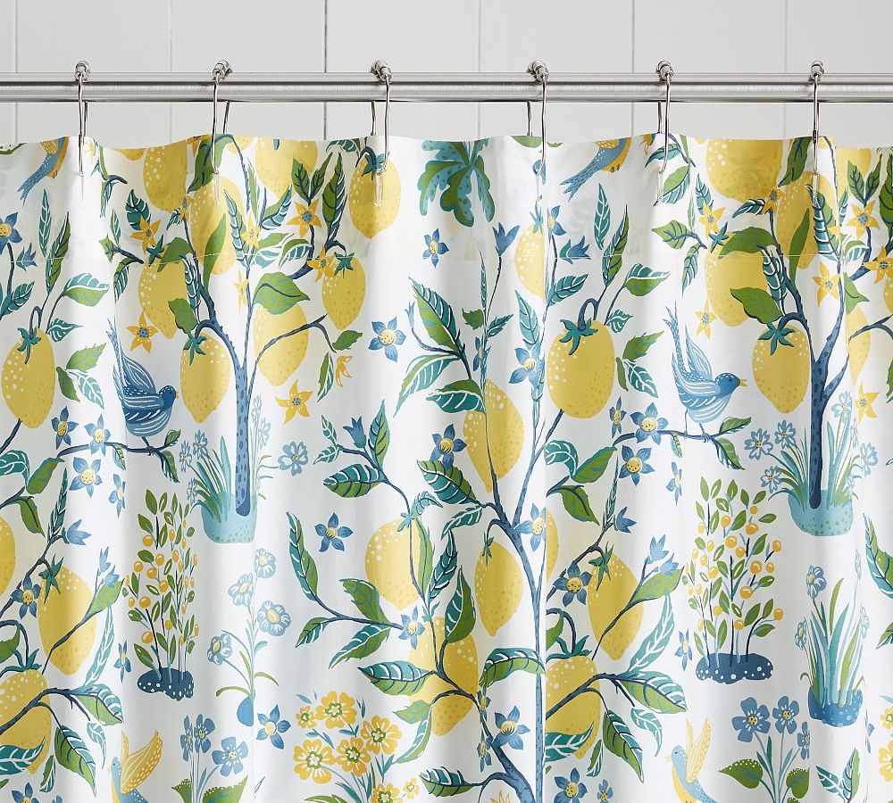 Capri Lemon Tree Organic Shower Curtain
