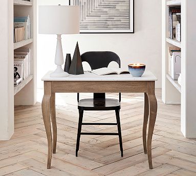 Alexandra Marble Desk Office Desk Pottery Barn