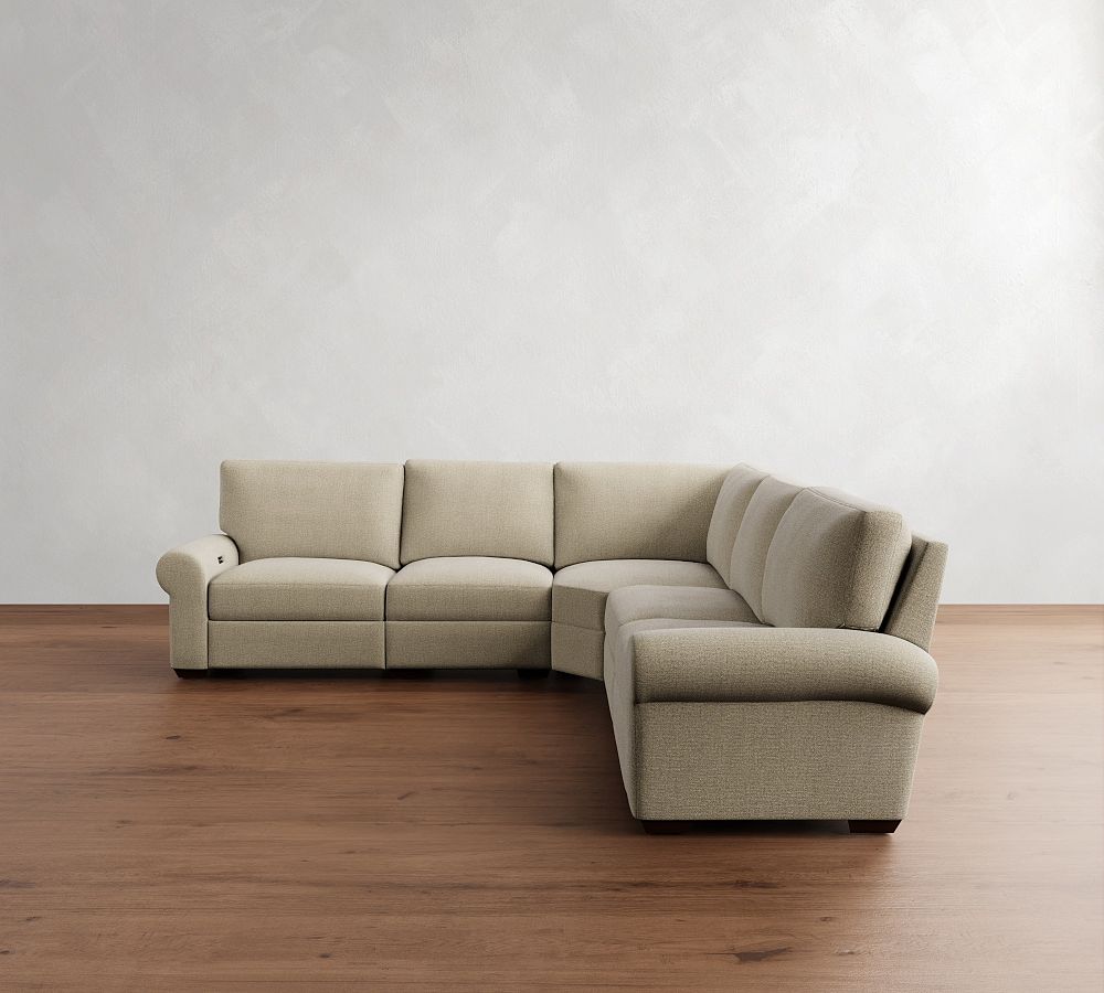 Big Sur Roll Arm Power Reclining L-Shaped Sectional (122&quot;-134&quot;)