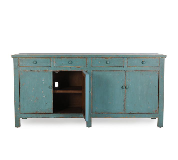 Chinese Blue Lacquer Sideboard Made From Reclaimed Wood Chinese Blue Lacquer Sideboard Made From Reclaimed Wood