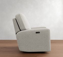PB Comfort Modern Square Arm Manual &amp; Power Swivel Glider Recliner