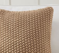 Soft Textured Neutral Pillow Cover &amp; Throw Blanket Set