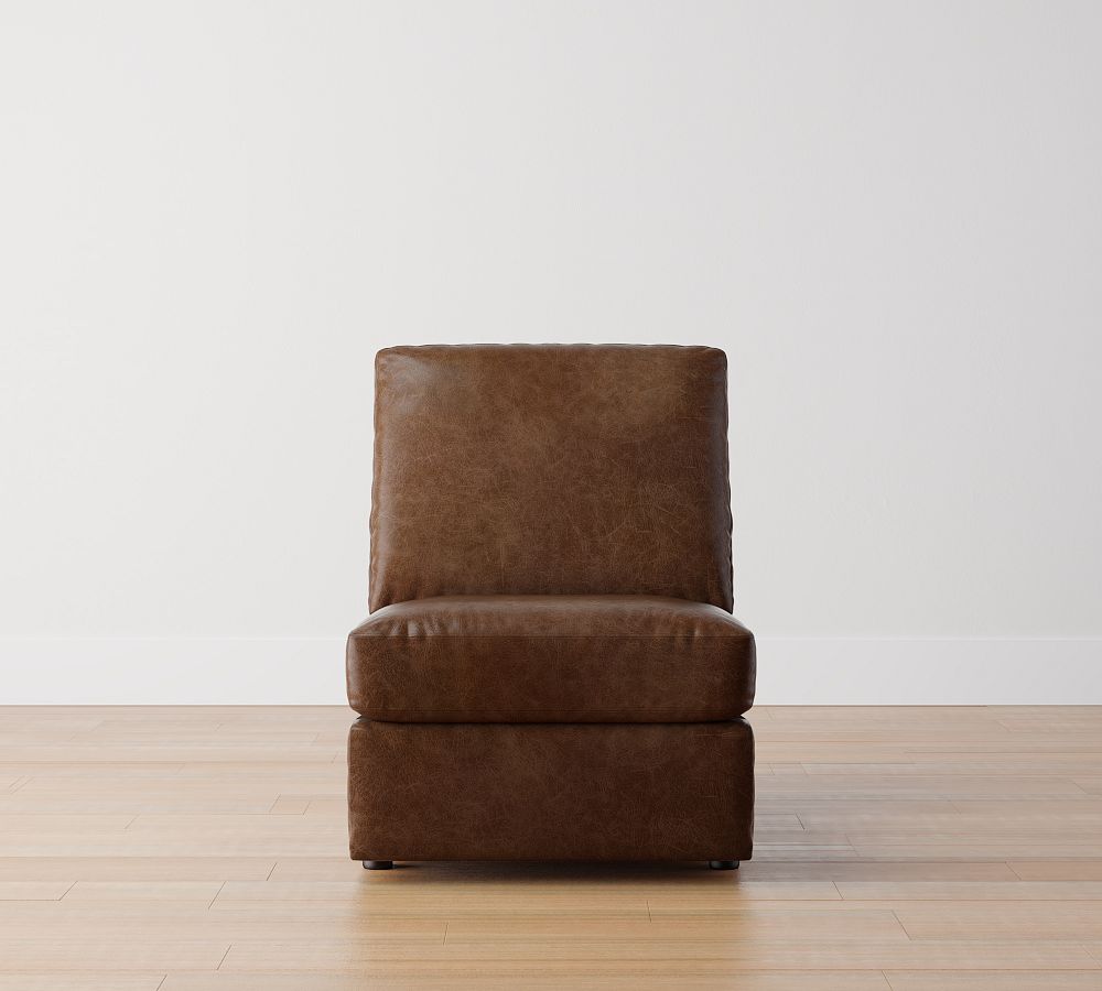 Build Your Own Turner Roll Arm Leather Power Sectional