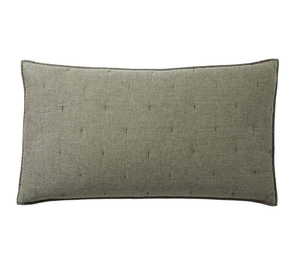 European Flax Linen Waffle Quilted Sham
