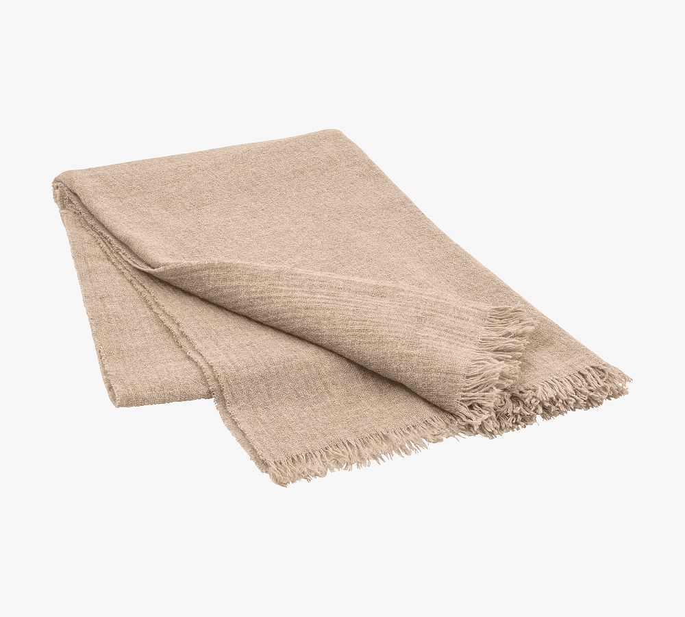 Moonbeam Merino Wool and Cashmere Throw Blanket