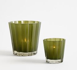 Scalloped Glass Candleholder