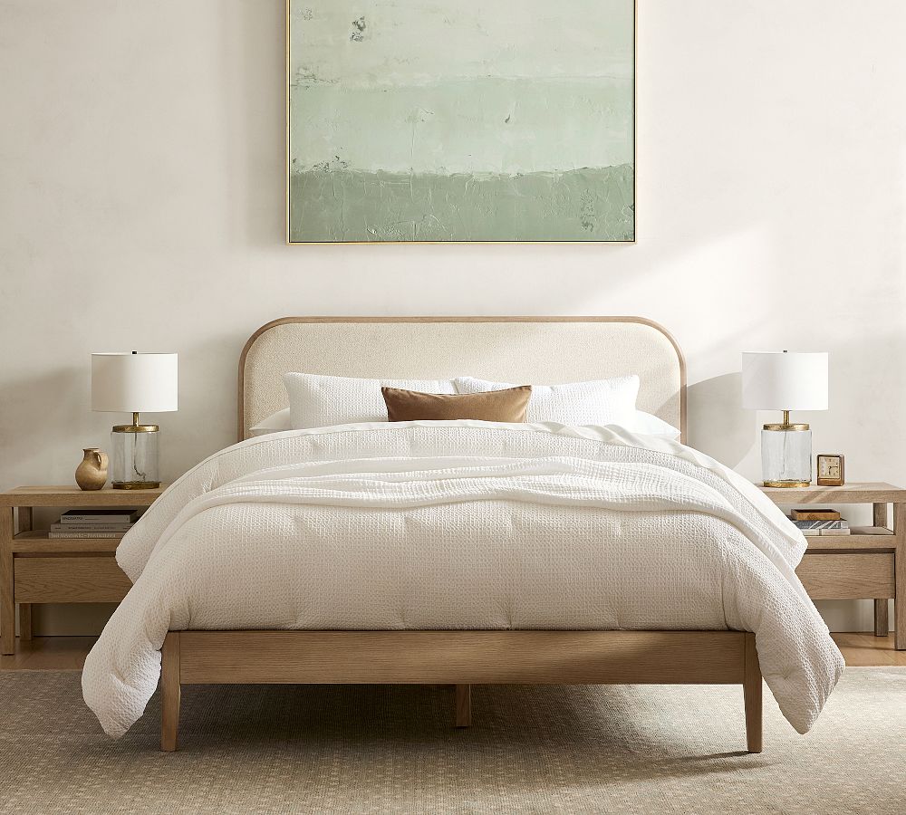 Layton Upholstered Rounded Ledge Bed | Stylish & Durable