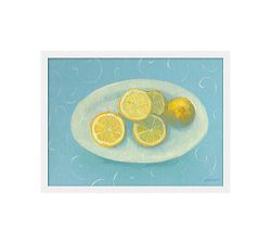 Lemon Plate Framed Print