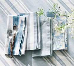 Kravet Meadow Stripe Cotton/Linen Napkins - Set of 4