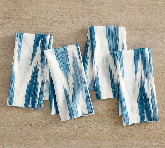 Kravet Ikat Cotton/Linen Napkins - Set of 4