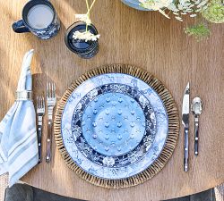 Kravet Floret Stoneware Appetizer Plates - Mixed Set of 4