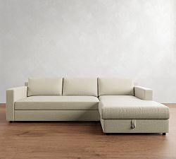 Pacifica Wide Arm Trundle Sleeper Chaise Sectional &ndash; Storage Available (106&quot;)