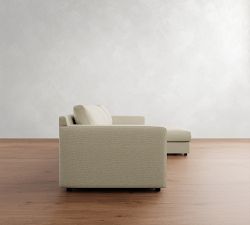 Pacifica Wide Arm Trundle Sleeper Chaise Sectional &ndash; Storage Available (106&quot;)