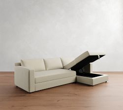 Pacifica Wide Arm Trundle Sleeper Chaise Sectional &ndash; Storage Available (106&quot;)