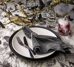 Skull Toile Organic Cotton Table Throw