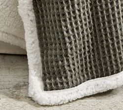 Waffle Sherpa Back Throw Blanket