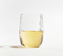 Hammered Outdoor Stemless Wine Glasses