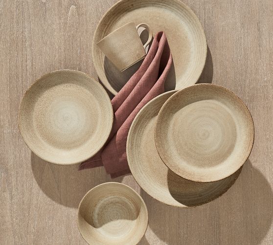 Larkin Reactive Glaze Stoneware 16-Piece Dinnerware Set