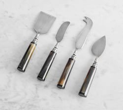 Handcrafted Horn Cheese Knives - Set of 4