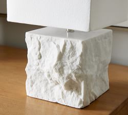 Amara Chiseled Marble Table Lamp (14&quot;-19&quot;)