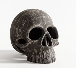 Black Handcrafted Metal Skull