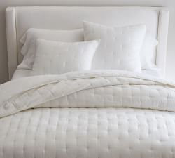 Open Box: Belgian Flax Linen Waffle Quilted Sham