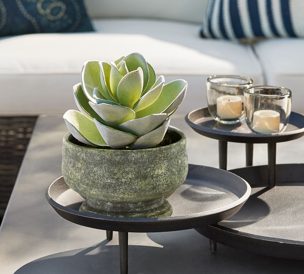 Faux Atlantis Faux Succulent Bowl