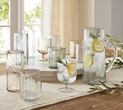 Hammered Caf&#233; Stemless Wine Glasses