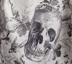 Skull Toile Organic Cotton Table Throw