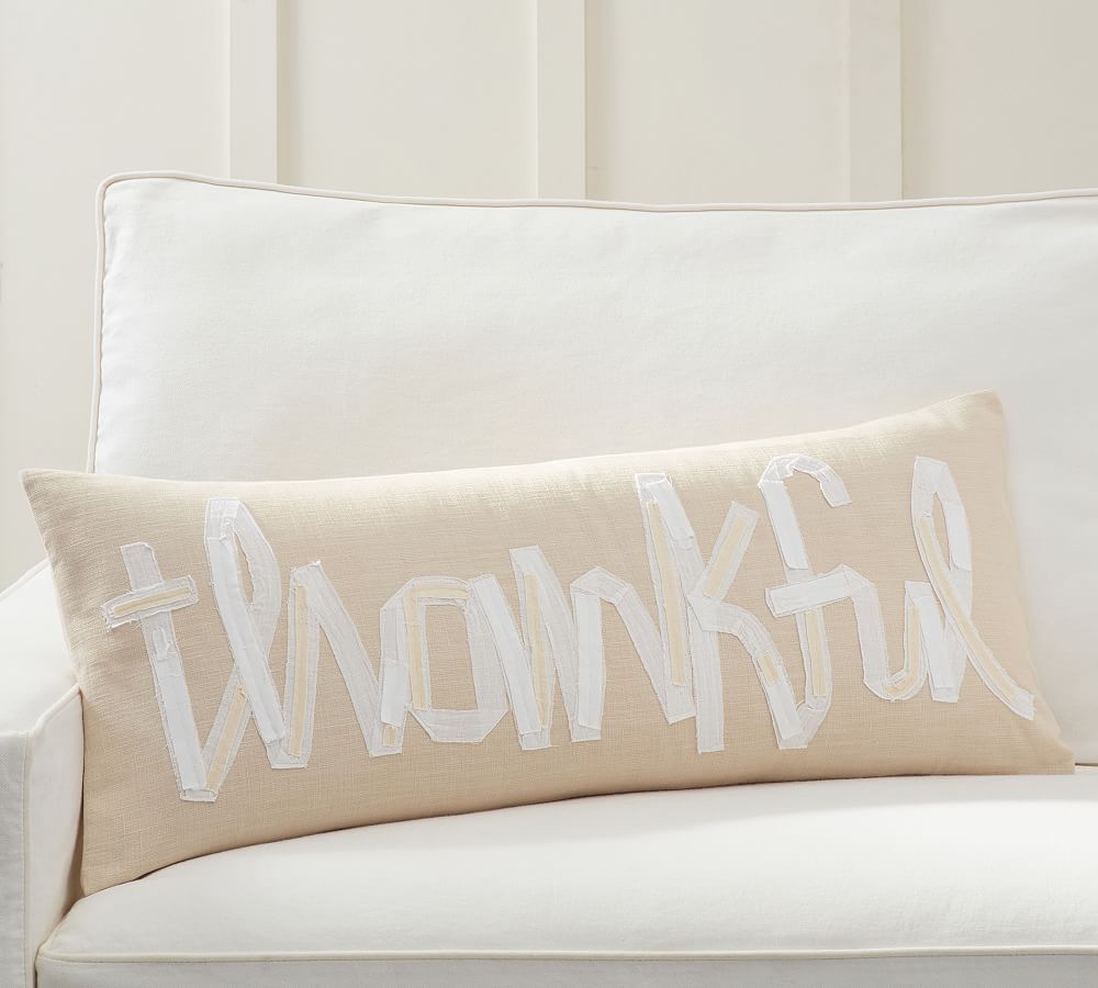 Thankful Lumbar Pillow Cover