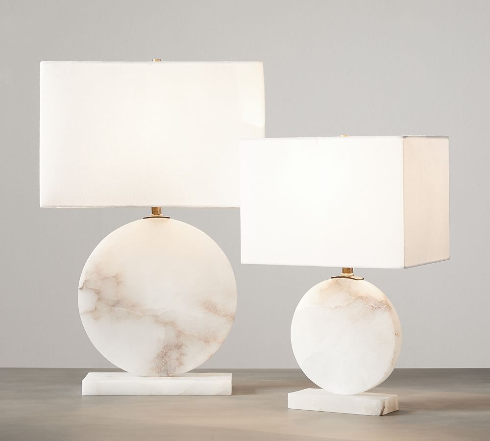 Zoe Alabaster Table Lamp (19&quot;-24&quot;)