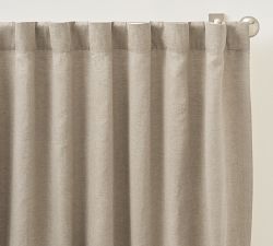 Custom Belgian Flax Linen Blackout Curtain - Flax