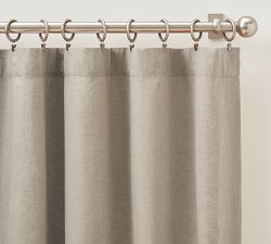 Custom Belgian Flax Linen Blackout Curtain - Flax