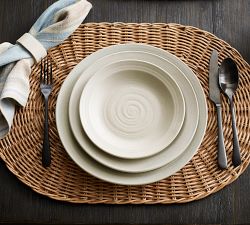 Handwoven Wicker Oval Placemat