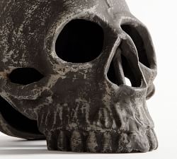 Black Handcrafted Metal Skull