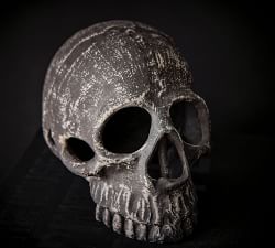 Black Handcrafted Metal Skull