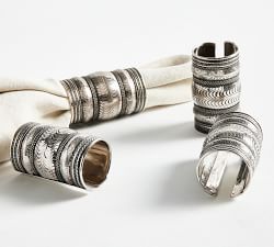 Etched Bangle Napkin Rings - Set of 4
