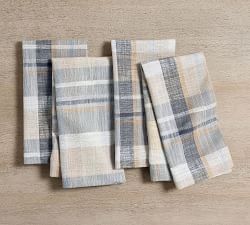 Montecito Plaid Cotton/Linen Napkins - Set of 4