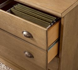 Printer's Writing Desk with Bookcase &amp; File Cabinet