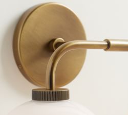 Reagan Milk Double Globe Sconce (17&quot;)