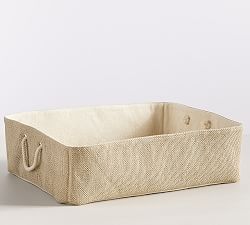 Mason Woven Underbed Basket - Flax