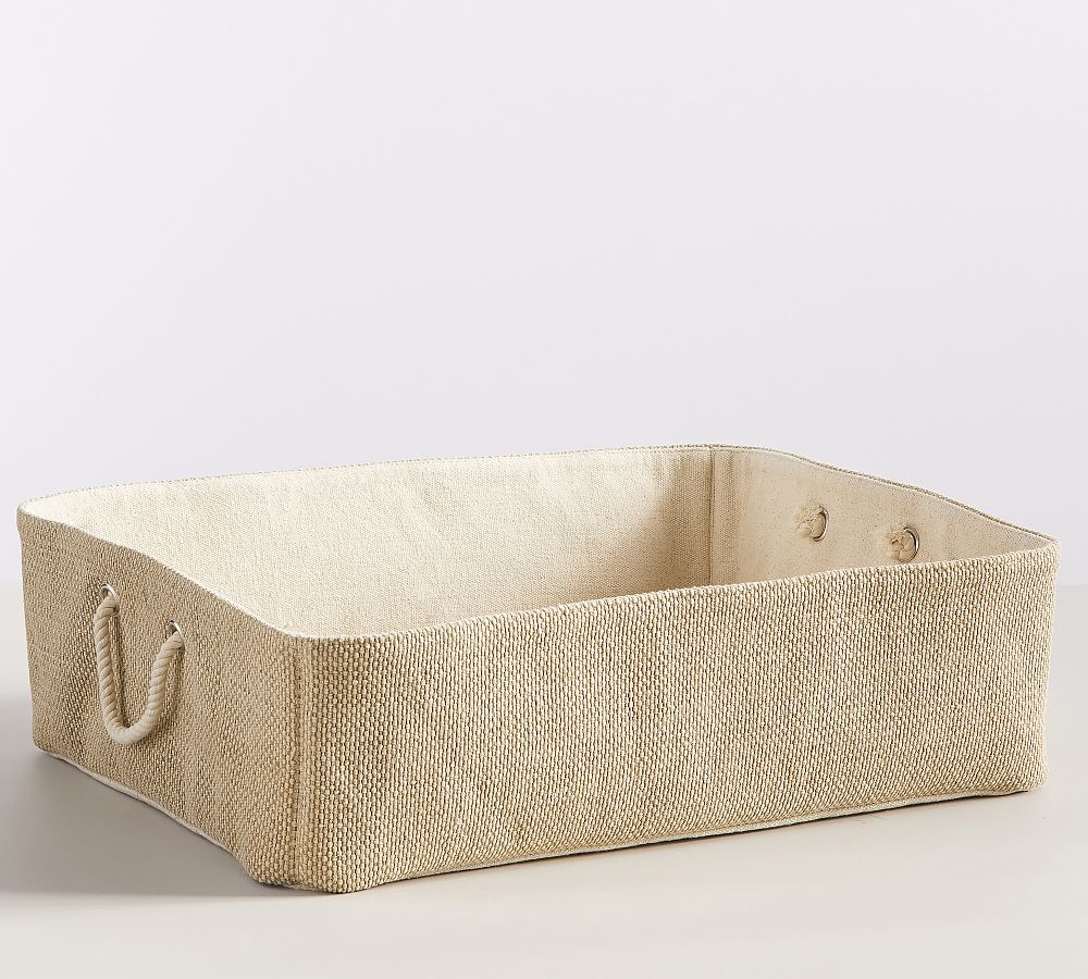 Mason Woven Underbed Basket - Flax