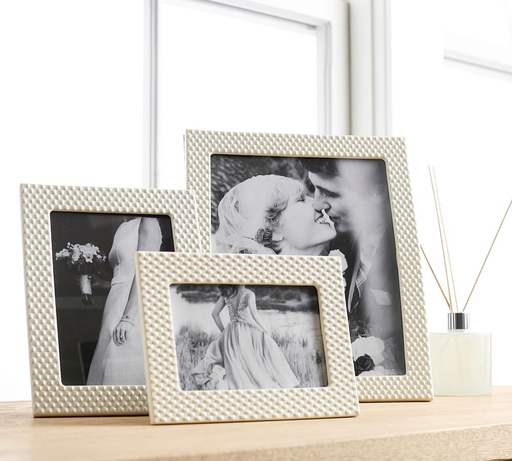 Monique Lhuillier Etienne Textural Ceramic Picture Frames