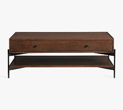 Warren 45.5" Storage Coffee Table, Dark Umber